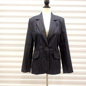 Navy Pinstripe Blazer